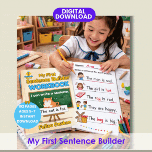 My first sentence builder workbook mock-up
